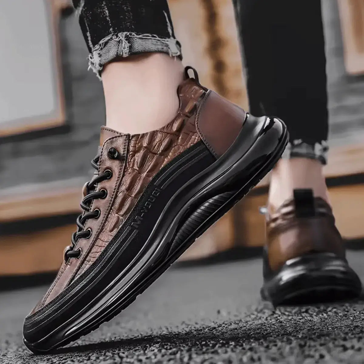 Drako® Herren Croc Skin Trainer