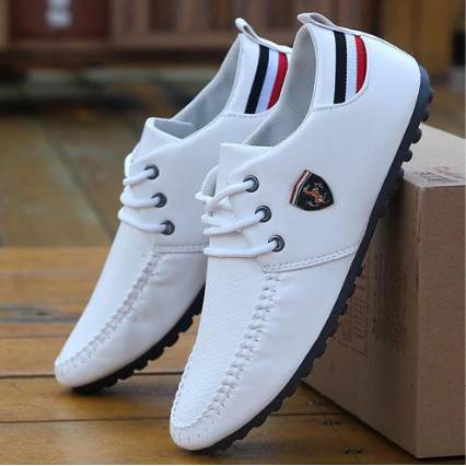 Herren Leder Mokassin Schuhe Ferrari® + Spezialbehandlung inklusive!